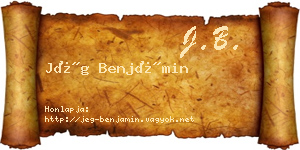 Jég Benjámin névjegykártya